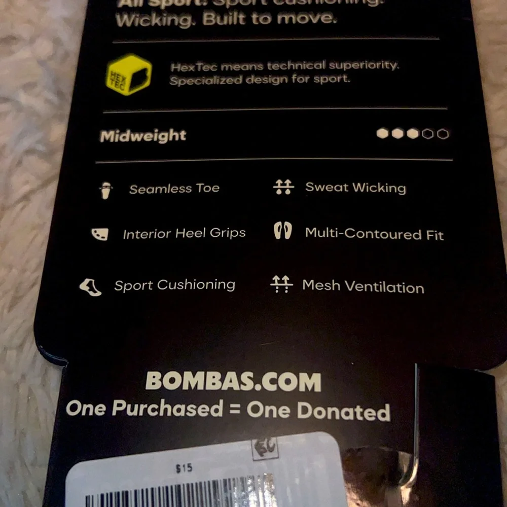 Three Pair BOMBAS SPORT CUSHIONED NO SHOWS